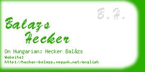 balazs hecker business card